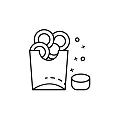 Crispy fast food snack icon. Element of menu dishes icon
