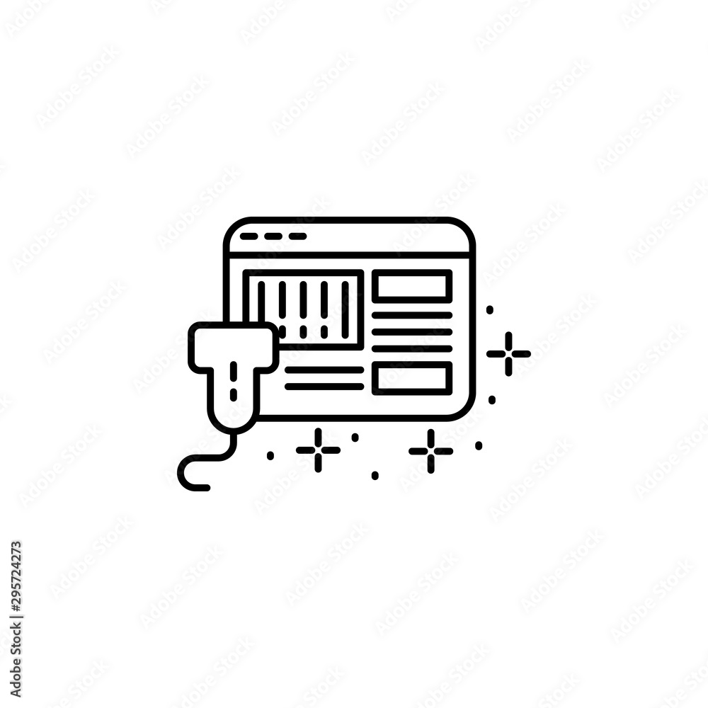 Poster barcode website icon. element of qr code and barcode icon