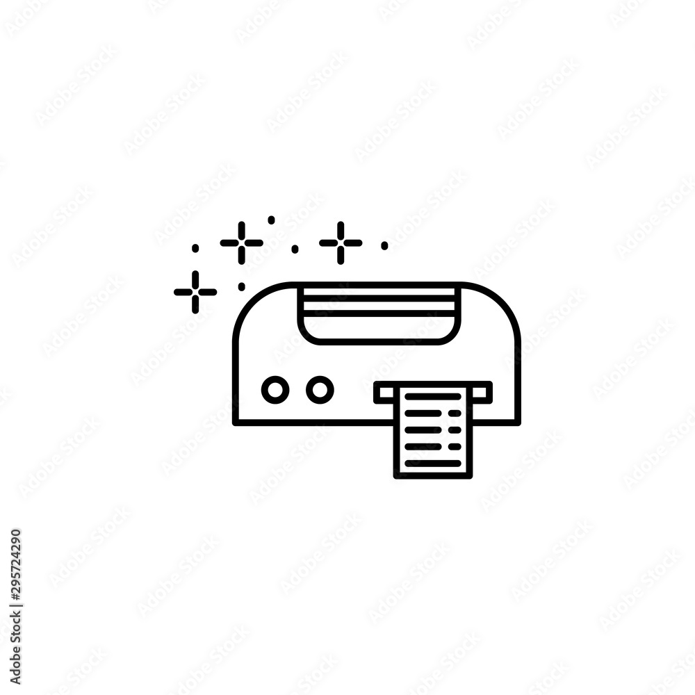 Poster barcode printer icon. element of qr code and barcode icon