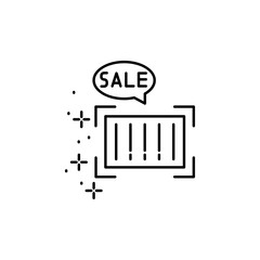 Barcode sale icon. Element of qr code and barcode icon