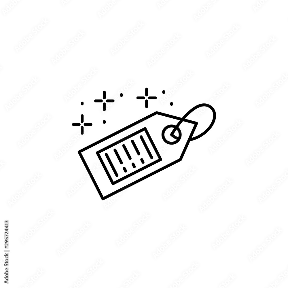 Poster label barcode icon. element of qr code and barcode icon