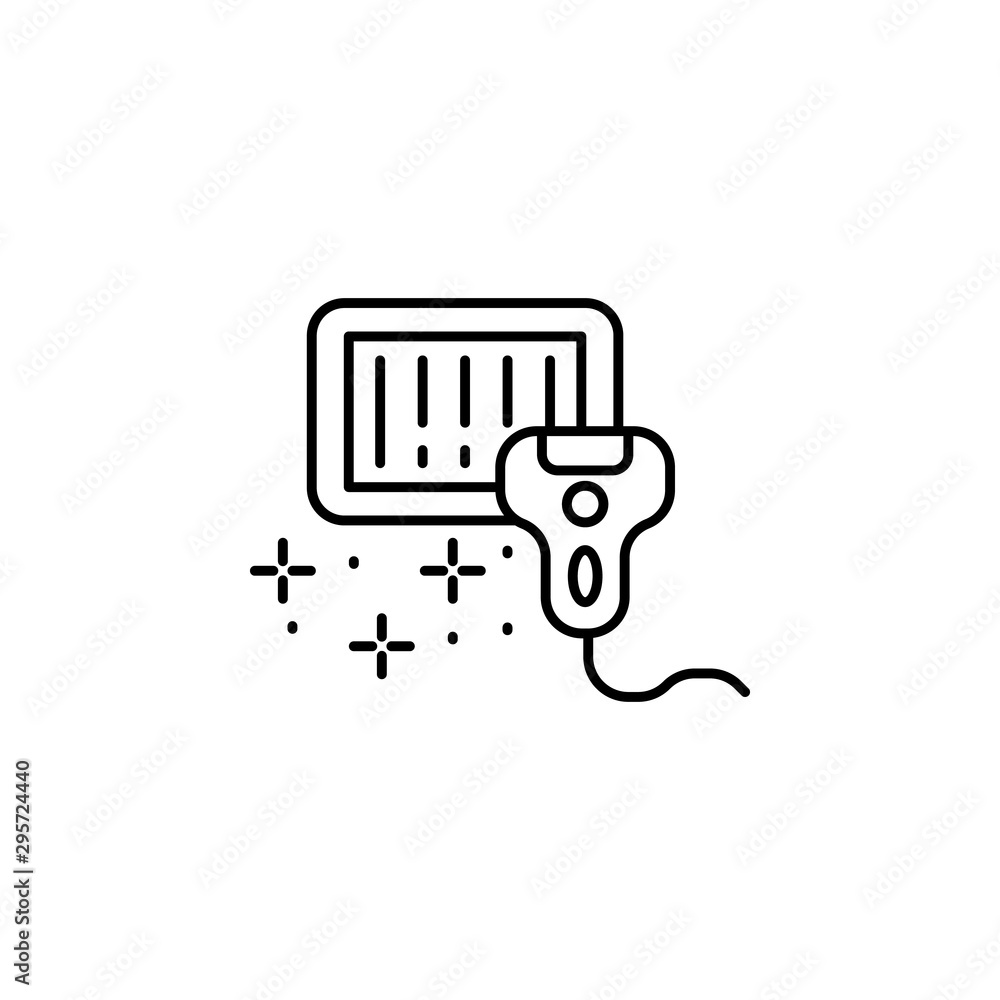 Poster scanner barcode icon. element of qr code and barcode icon