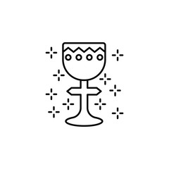 Christianity goblet grail icon. Element of christianity icon