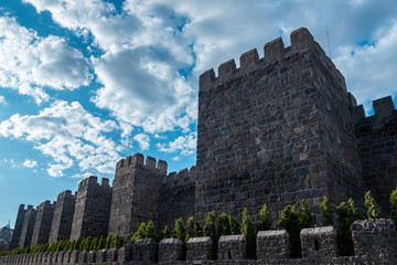 Great castle walls, Kayseri fortress castle, Kayseri is a small city of Turkey