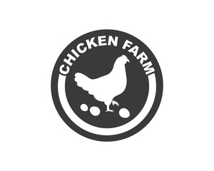 chicken logo icon vector illustration