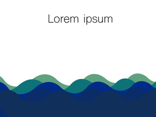 Colorful abstract background with different waves layered in abstract modern art style background pattern/Made in pastel colors