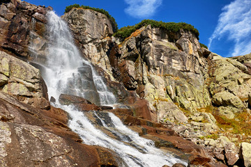 Skok waterfall near to Strbske pleso lake in High Tatras National Park, Slovakia © andras_csontos