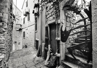 Little alley in Korcula Croatia