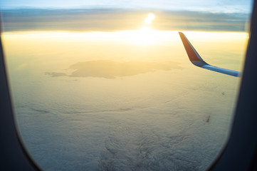 Atardecer desde avión