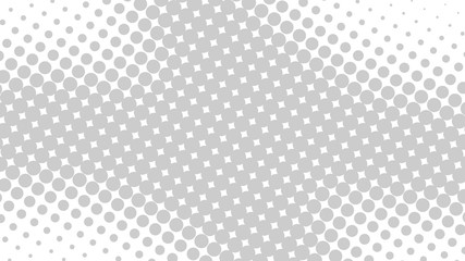 Light gray pop art background with halftone dots desing in retro comic style © stock_santa