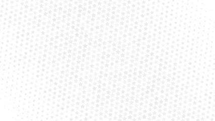 Abstract halftone gradient background of small stars, gray on white