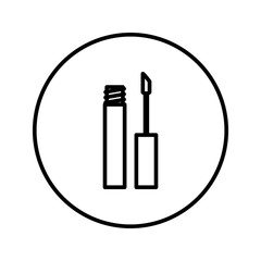 Lip gloss. Icon. Editable Thin line. Vector illustration.