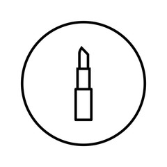 Lipstick. Icon. Editable Thin line. Vector illustration.
