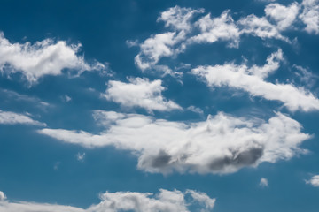 blue sky and cloudy in bright horizon day