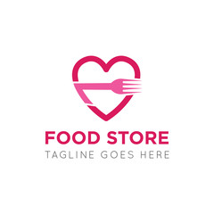 food logo and icon vector illustration design template