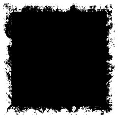 Grunge background black rectangular isolated on white background