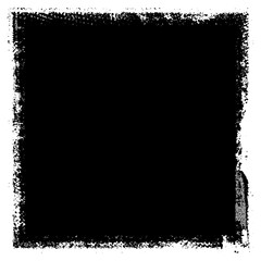 Grunge background black rectangular isolated on white background