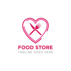 food logo and icon vector illustration design template