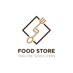 food logo and icon vector illustration design template