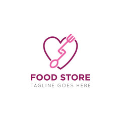 food logo and icon vector illustration design template