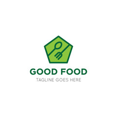 food logo and icon vector illustration design template