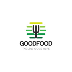 food logo and icon vector illustration design template
