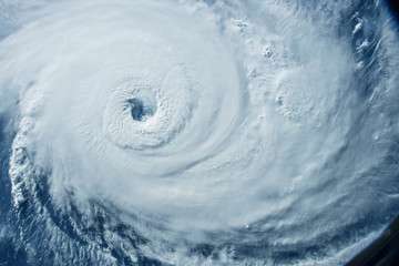 A huge tornado, a cyclone from space.