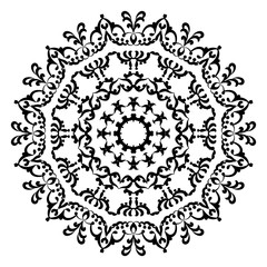 Circular pattern in form of mandala for Henna, 