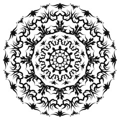 Circular pattern in form of mandala for Henna, 