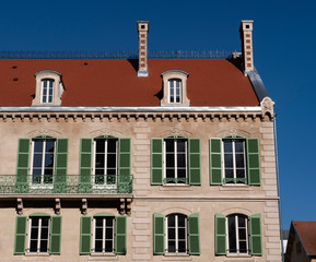 Detail of an old house in the city of Metz in France