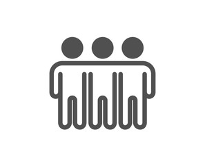 Friends group sign. Friendship icon. Assistance business symbol. Classic flat style. Simple friendship icon. Vector