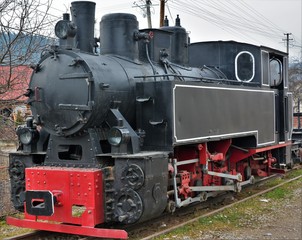 Fototapeta na wymiar an old steam engine