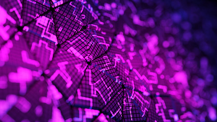 Abstract digital background. 3d render