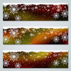 Christmas and New Year colorful vector banners templates collection 
