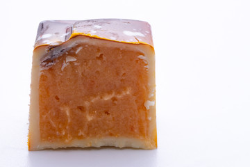 delicious chocolate bonbon with mango