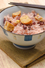 秋の味覚　栗おこわ