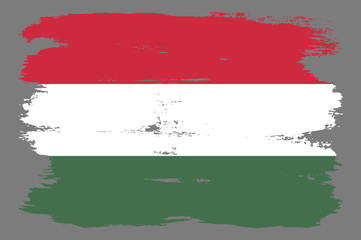 Hungarian flag with tricolor stripes
