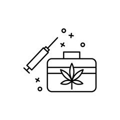 First aid it injection marijuana icon. Element of narcotic icon