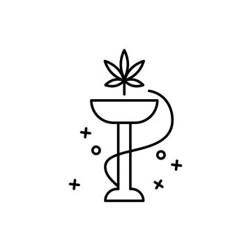 Medicine marijuana drugs icon. Element of narcotic icon
