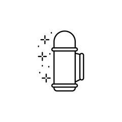 Thermos heat resistance icon. Element of mountaineering icon