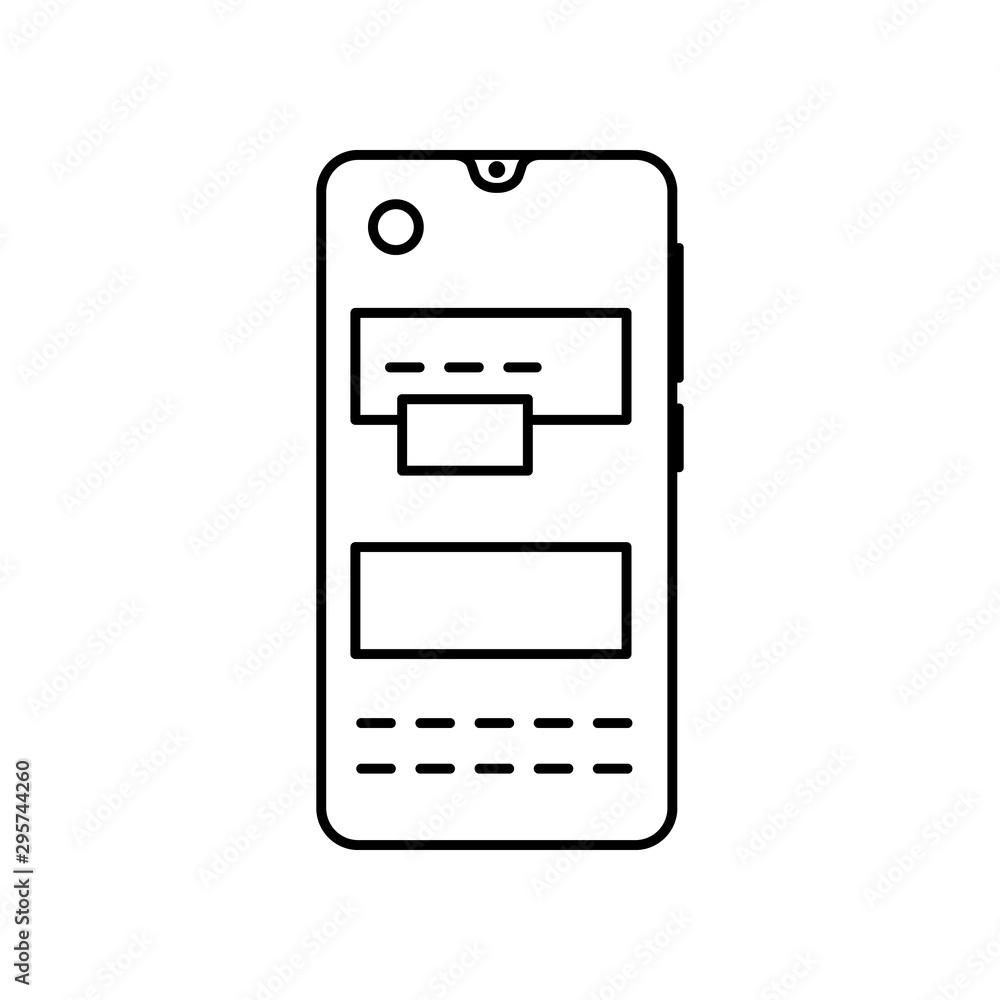 Poster smartphone ui interface icon. element of smartphone icon