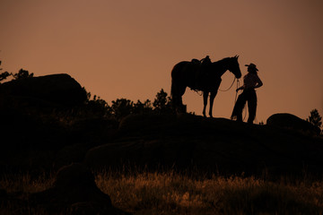 Cowgirl Silhouette 