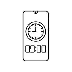 Smartphone clock time icon. Element of smartphone icon