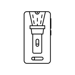 Smartphone lamp icon. Element of smartphone icon