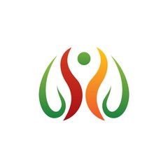 man abstract business logo