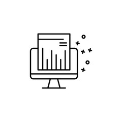 Computer data tech research icon. Element of industries icon