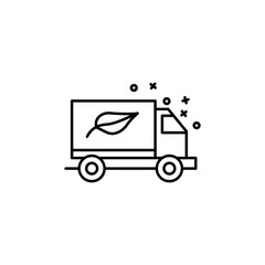 Ecology car leaves icon. Element of industries icon