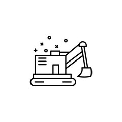 Machine tractor industry icon. Element of industries icon