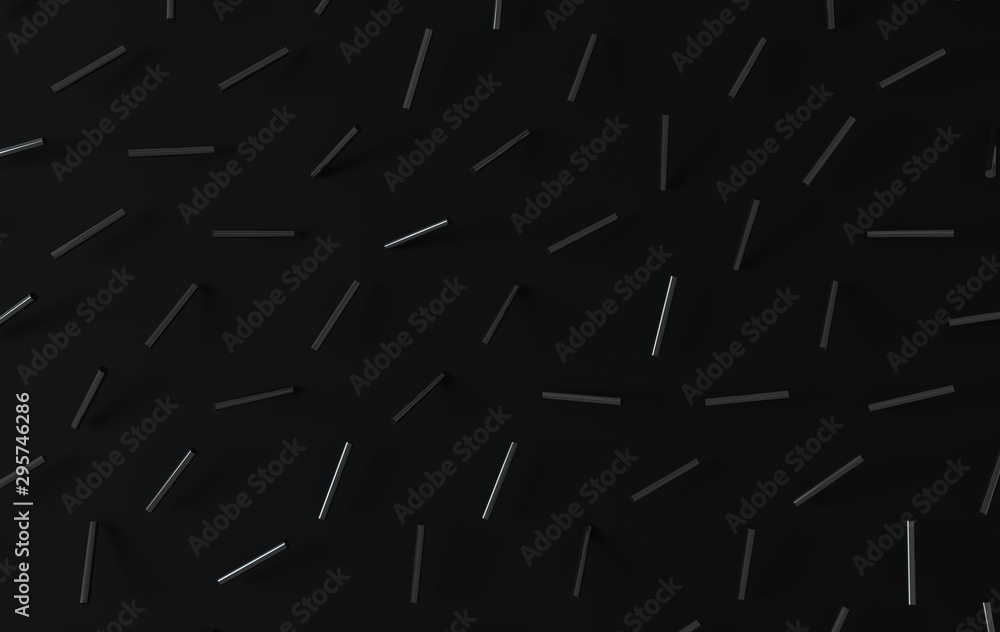 Aufkleber abstract geometric shapes. computer generated minimalistic background with cylinder shapes. 3d rende