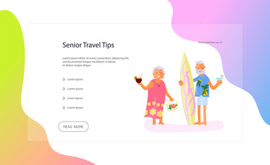 Web page of seniors lifestyle